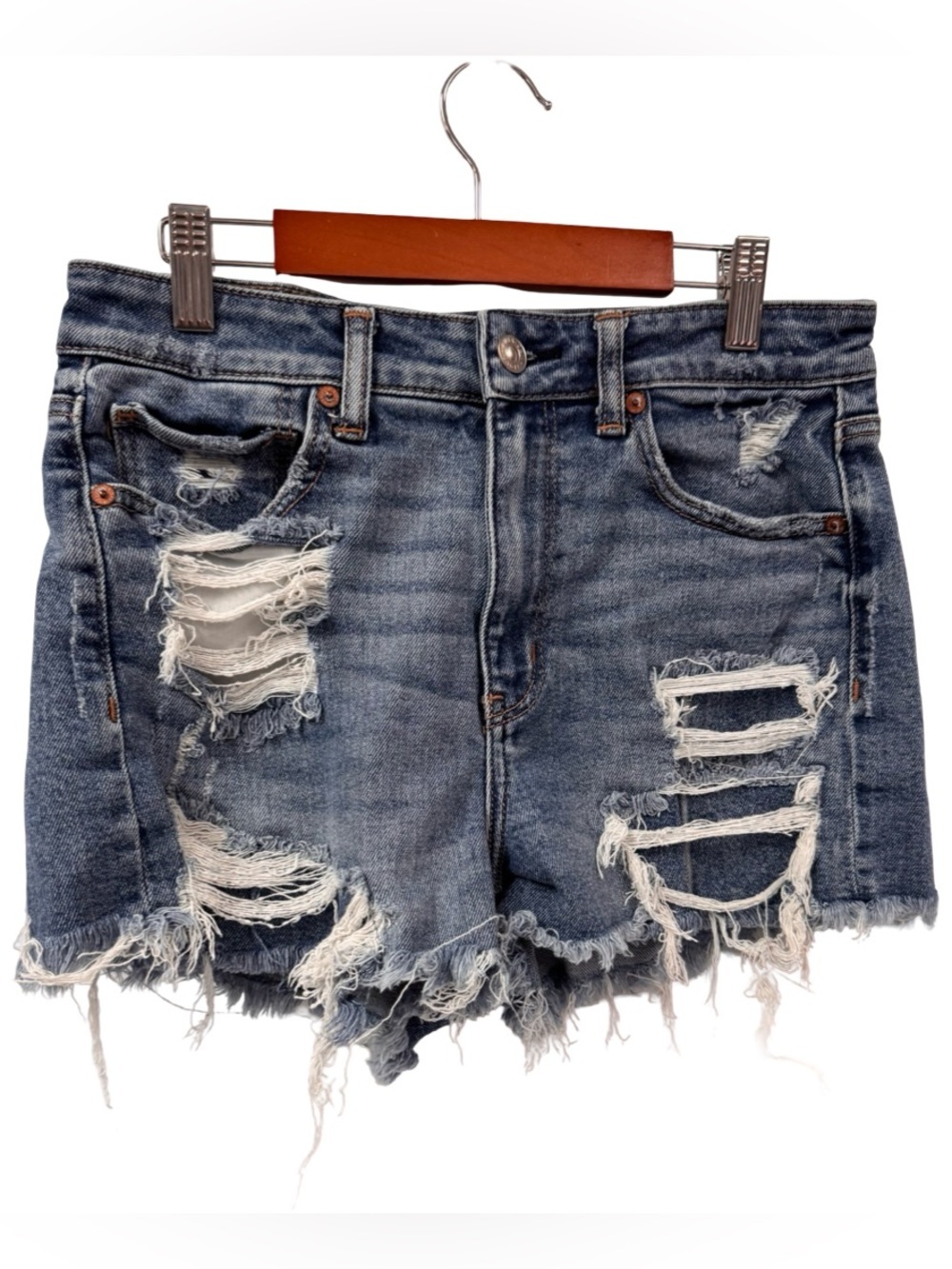 American Eagle Distressed Denim Shorts | Size 6 | Stretch